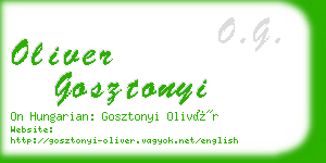 oliver gosztonyi business card